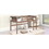 Wood Twin Size Loft Bed with Hanging Clothes Racks, White Rustic Natural GX001530AAN