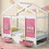 GX001615AAH White+Pink+Solid Wood+MDF+Box Spring Not Required+Wood