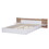 Queen Size Platform Bed with Headboard, Shelves, USB Ports and Sockets, White GX001812AAK