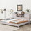 Full Size Daybed Frame with Storage Bookcases,White Oak GX001815AAA