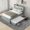 GX001829AAE Gray+Solid Wood+MDF+Box Spring Not Required+Twin XL+Wood