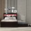 Twin XL Size Platform Bed with Storage LED Headboard, Charging Station, Twin Size Trundle and 2 Drawers, Dark Brown