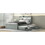 Full XL Size Platform Bed with Storage LED Headboard, Charging Station, Twin Size Trundle and 2 Drawers, Gray