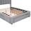 Full Size Upholstered Platform Bed with One Large Drawer in the Footboard and Drawer on Each Side,Gray GX001901AAE-1