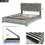 Queen Size Storage Upholstered Platform Bed with Adjustable Tufted Headboard and LED Light, Gray GX001914AAE
