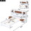 Twin Size Platform Bed with Storage Headboard and Drawers, White GX002011AAK