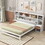 GX002012AAK White+Solid Wood+MDF+Full+Box Spring Not Required+Wood