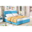Queen Size Storage Upholstered Hydraulic Platform Bed with 2 Drawers, Blue GX002013AAF