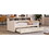 Twin Size Snowflake Velvet Daybed with Trundle and Built-in Storage Shelves,Beige GX002019AAA