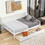 Full Size Daybed with Two Storage Drawers and Support Legs, White GX002029AAK