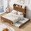 GX002030AAL Walnut+Solid Wood+MDF+Box Spring Not Required+Full+Wood