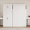 Twin Size Murphy Bed with Lockers and Wardrobes, White GX002046AAK