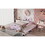 Cartoon Twin Size Platform Bed with Trundle, Pink