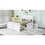 Twin Size Platform Bed with Drawer and Two Shelves, White