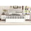 3-Pieces Bedroom Sets Queen Size Platform Bed with Two Nightstands(USB Charging Ports),White+Walnut HL000033AAK