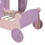 Twin size Princess Carriage Bed with Crown,Wood Platform Car Bed with Stair,Purple+Pink HL000054AAH