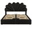 Queen Size Upholstered Petal Shaped Platform Bed with Hydraulic Storage System, PU Storage Bed, Decorated with metal balls, Black HL000071AAB