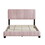 3-Pieces Bedroom Sets, Queen Size Upholstered Platform Bed with Two Nightstands, Nightstands with Marbling Worktop and Metal Legs&Handles, Velvet,Pink HL000073AAH