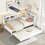 Wooden Twin Size DayBed with Twin Trundle, DayBed with Storage Shelf and USB Charging Ports,White HL000074AAK