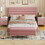 HL000105AAH Pink+Wood+Queen+4 Piece Set