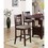 Set of 2 Chairs Dining Room Furniture Brown Solid wood Counter Height Chairs Upholstered Cushioned Unique back HS00F1205-ID-AHD