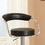 Contemporary Style Black Bar Stool Counter Height Chairs Set of 2 Adjustable Swivel Kitchen Island Stools HS00F1559-ID-AHD