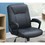 Relax Cushioned Office Chair 1pc Black Upholstered Seat back Adjustable Chair Comfort HS00F1680-ID-AHD