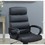 Black Faux leather Cushioned Upholstered 1pc Office Chair Adjustable Height Desk Chair Relax HS00F1683-ID-AHD