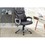 1pc Office Chair Brown Color Cushioned Headrest Adjustable Height Executive Chair Armrest Lumbar Support Work Relax HS00F1687-ID-AHD