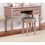 Bedroom Contemporary Vanity Set w Foldable Mirror Stool Drawers Rose Gold Color HS00F4060-ID-AHD