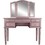 Bedroom Contemporary Vanity Set w Foldable Mirror Stool Drawers Rose Gold Color HS00F4060-ID-AHD