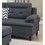Living Room Furniture Charcoal Cushion Sectional w Ottoman Linen Like Fabric Sofa Chaise HS00F6590-ID-AHD