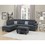 Living Room Furniture Charcoal Cushion Sectional w Ottoman Linen Like Fabric Sofa Chaise HS00F6590-ID-AHD