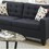 Living Room Furniture 2pc Sofa Set Black Polyfiber Tufted Sofa Loveseat w Pillows Cushion Couch Solid pine HS00F6903-ID-AHD