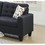 Living Room Furniture 2pc Sofa Set Black Polyfiber Tufted Sofa Loveseat w Pillows Cushion Couch Solid pine HS00F6903-ID-AHD