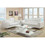 White Faux Leather Living Room 2pc Sofa set Sofa and Loveseat Furniture Couch Unique Design Metal Legs Adjustable Headrest HS00F7240-ID-AHD