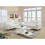 White Faux Leather Living Room 2pc Sofa set Sofa and Loveseat Furniture Couch Unique Design Metal Legs Adjustable Headrest HS00F7240-ID-AHD