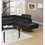 Black Color Sectional Living Room Furniture Faux Leather Adjustable Headrest Right Facing Chaise & Left Facing Sofa HS00F7310-ID-AHD