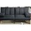 Black Polyfiber 2pc Sectional Sofa Set Living Room Furniture Solid wood Legs Plush Couch Adjustable Sofa Chaise HS00F8513-F8514-IDAHD