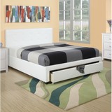 Bedroom Furniture White Storage Under Bed Full Size bed Faux Leather upholstered HS00F9313Q-ID-AHD