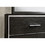 1x Nightstand Solid wood Warm Gray Sleek Modern Lines Chrome Trim Insert Contemporary Bedroom Furniture HS11CM7589N-ID-AHD
