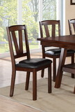 Dark Walnut Wood Framed Back Set of 2 Dining Chairs Breakfast Kitchen Cushion Seats Hsesf00F1331
