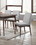 Mid-Century Style Dining Chairs 2pcs Set Solid wood Fabric Upholstered Cushion Chair HSESF00F1805
