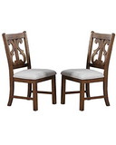 Formal Classic Crafted Design Dining Room Set of 2 Chairs Wooden Cushion Seat Distressed paint Chairs HSESF00F1838