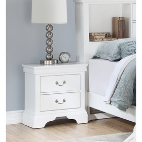 Bedroom Nightstand White Color Drawers Bed Side Table Plywood Hsesf00F4715