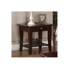 Modern Wooden Brown 1pc End Table Living Room Sofa Side Table HSESF00F6280