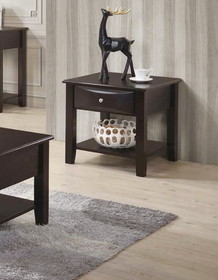 Simple Modern Look Wooden End Table Living Room Sofa Side Table Venner Drawerand Shelf HSESF00F6337