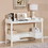 White 46" Home Office Desk Computer Desk Study Desk Writing Table Workstation with 2 Drawers HT-14004W