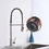 Commercial Modern Single Handle Spring High Arc Kitchen Faucet Brushed Nickel JYD0674BN