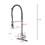 Commercial Modern Single Handle Spring High Arc Kitchen Faucet Brushed Nickel JYD0674BN